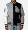 Pro Standard Los Angeles Dodgers Reverse French Terry Wool Varsity Jacket Black/Grey