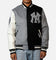 Pro Standard New York Yankees Reverse French Terry Wool Varsity Jacket Black/Grey