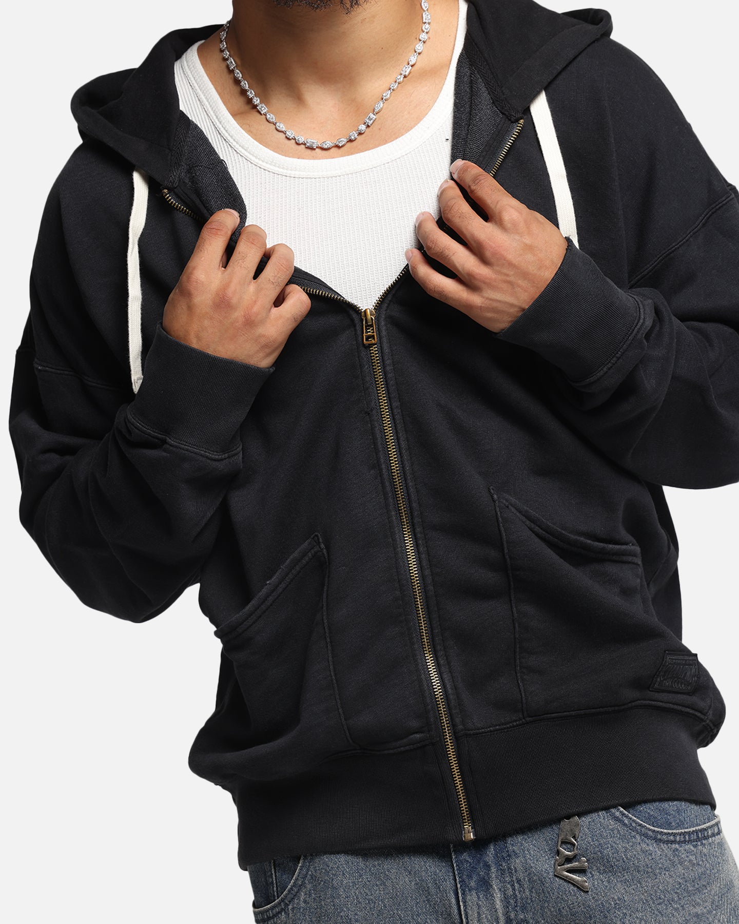 Champion Time Capsule Full Zip-Through Hoodie Black | Culture Kings