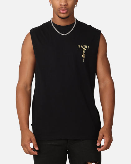 Saint Morta Daggers Oversized Muscle T-Shirt Black/Gold
