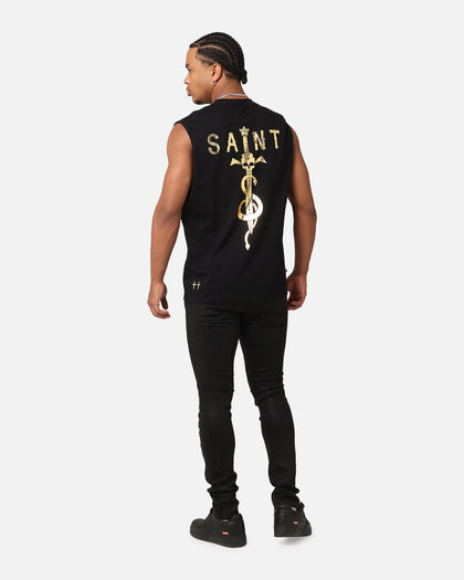 Saint Morta Daggers Oversized Muscle T-Shirt Black/Gold