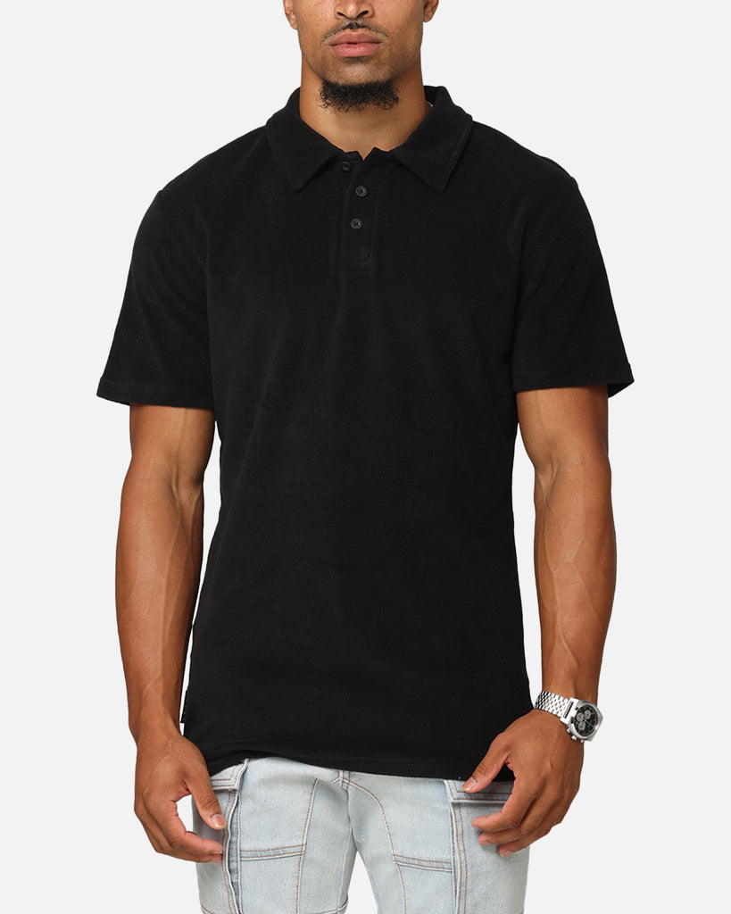 Saint Morta Knitted Polo Shirt Black | Culture Kings