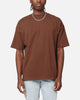 Saint Morta Emboss Boxy T-Shirt Dark Brown