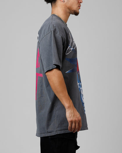 Loiter Brain Rot Vintage T-Shirt Charcoal