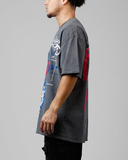 Loiter Brain Rot Vintage T-Shirt Charcoal