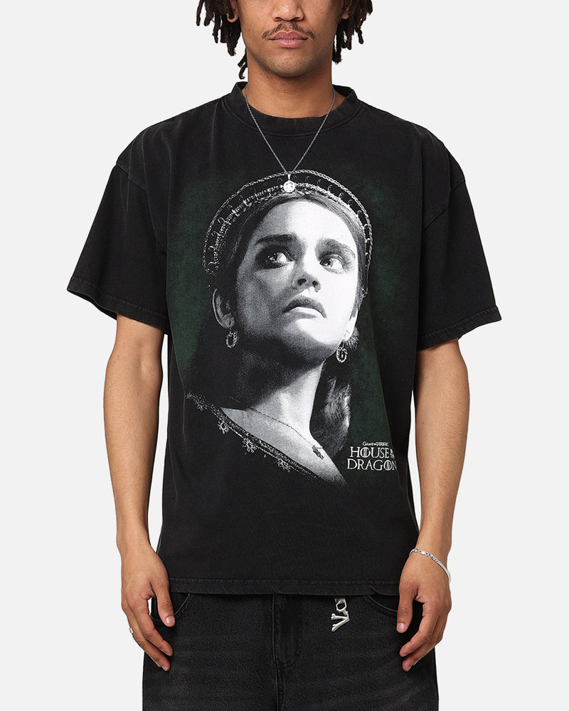 Buy Goat Crew X House Of The Dragon Alicent Vintage T-Shirt Black Acidwash  with crypto
