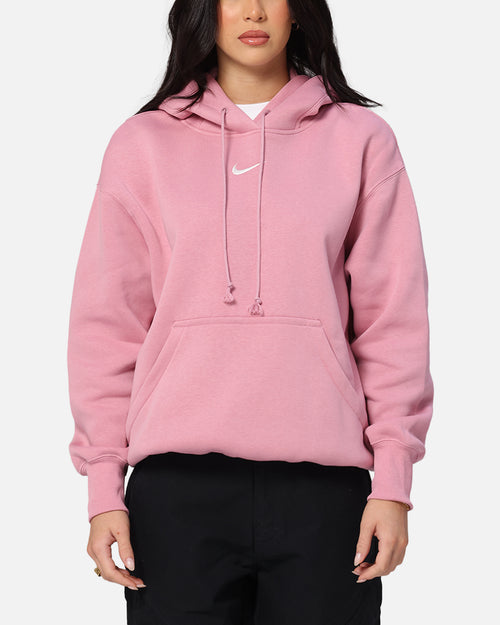 Nike Women's Sportswear Phoenix Fleece Oversized Pullover Hoodie Pink