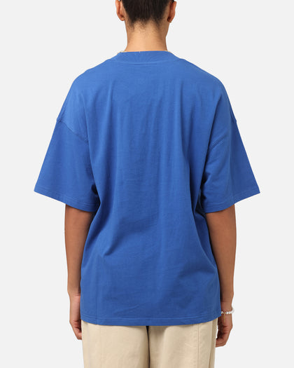 Carre Floral Pocket Oversized T-Shirt Blue