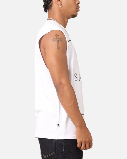 Saint Morta Division Oversized Muscle T-Shirt White/Black
