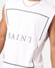 Saint Morta Division Oversized Muscle T-Shirt White/Black
