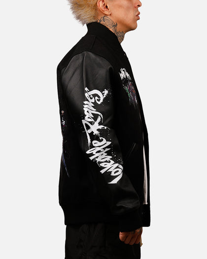 Freeze Max DC Batman Rogues 'Troublemakers' Varsity Jacket Black