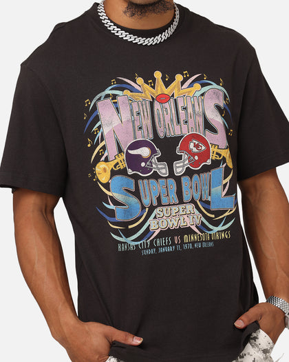 Mitchell & Ness New Orleans 1970 Super Bowl IV Match Up T-Shirt Faded Black