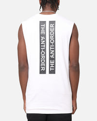 The Anti Order A Logo Merch Oversized Muscle T-Shirt White/Black
