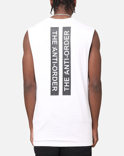 The Anti Order A Logo Merch Oversized Muscle T-Shirt White/Black