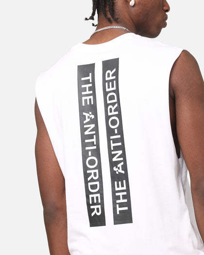The Anti Order A Logo Merch Oversized Muscle T-Shirt White/Black
