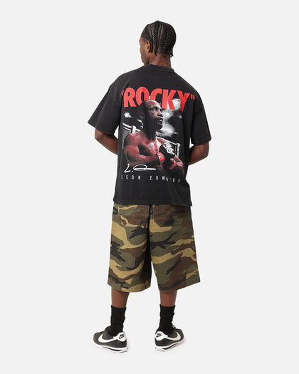 UFC By Culture Kings Leon 'Rocky' Edwards Vintage T-Shirt Black Acidwash