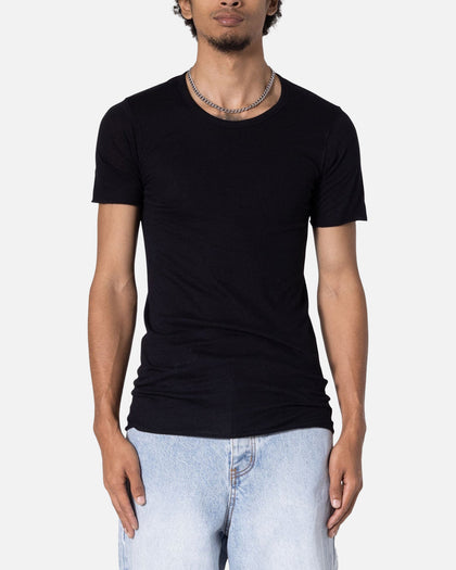 MNML Sheer Knit Bias Cut T-Shirt Black
