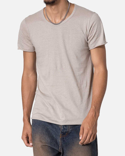 MNML Sheer Knit Bias Cut T-Shirt Bone