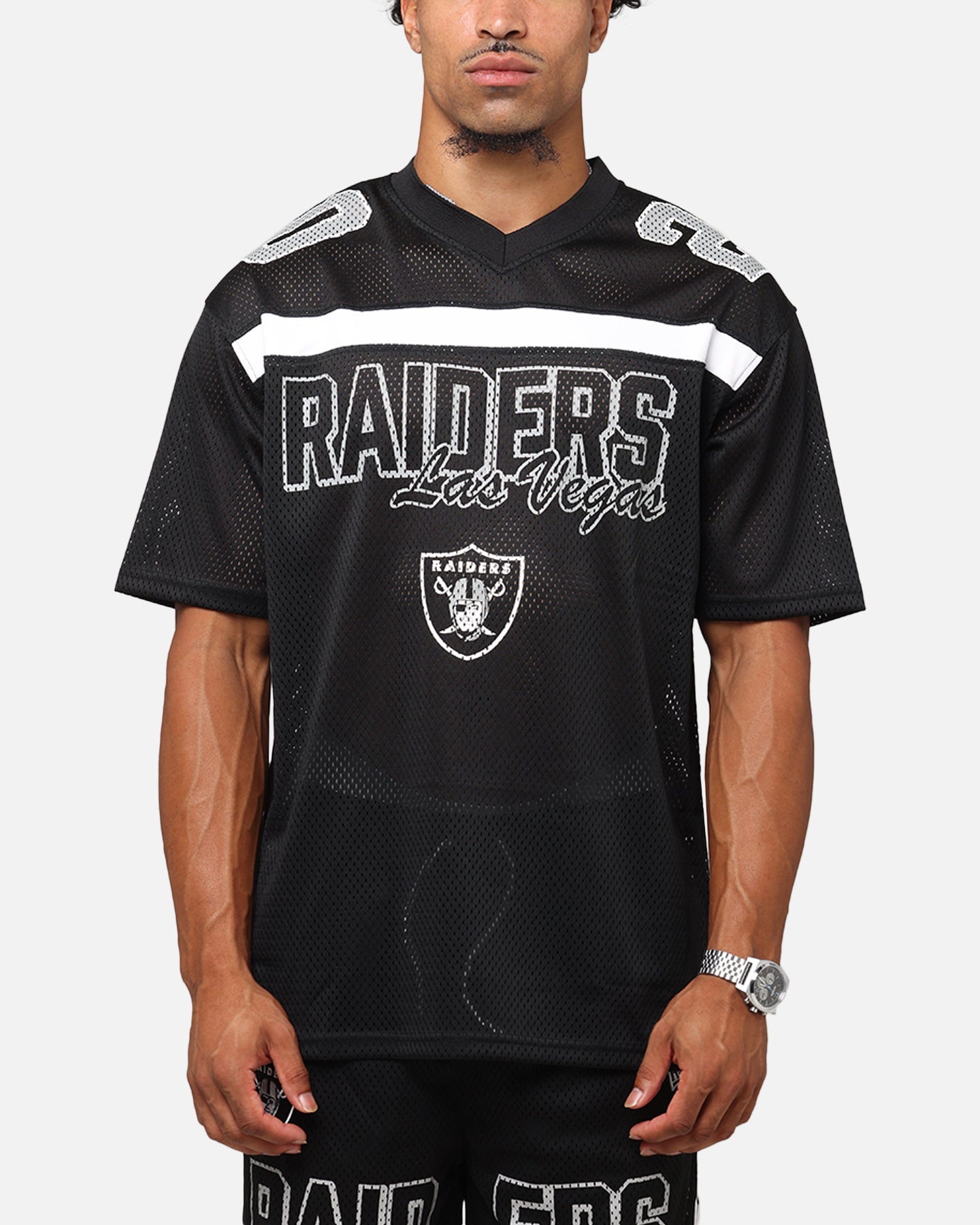 New Era Las Vegas Raiders NFL Mesh Graphic Jersey Black | Culture