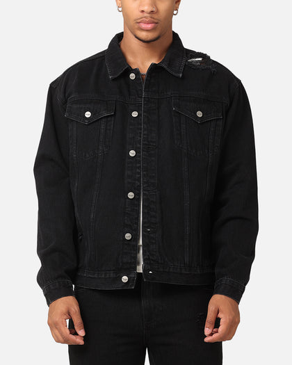 Saint Morta Denim Trucker Jacket Washed Black