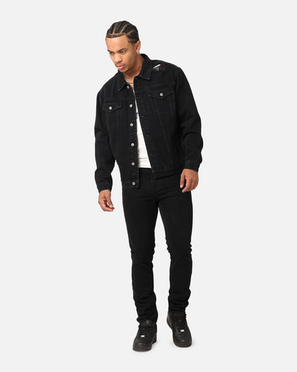 Saint Morta Denim Trucker Jacket Washed Black