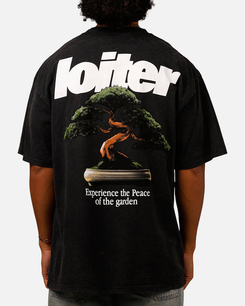 Loiter Bonsai T-Shirt Black Acidwash