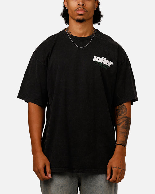 Loiter Bonsai T-Shirt Black Acidwash