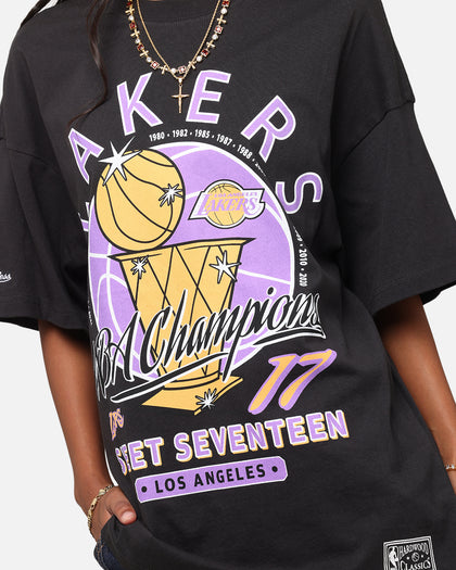 Mitchell & Ness Los Angeles Lakers Champions Report "Champ Pack" T-Shirt Faded Black