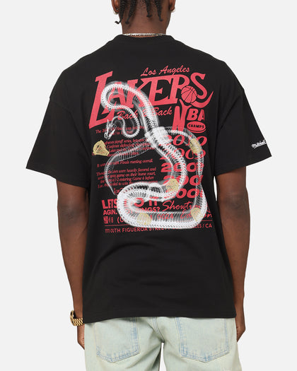 Mitchell & Ness Los Angeles Lakers Radiograph Gold Rings T-Shirt Faded Black