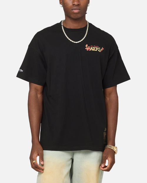 Mitchell & Ness Los Angeles Lakers Radiograph Gold Rings T-Shirt Faded Black