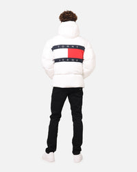Tommy Jeans TJM Flag Back Puffer Jacket White