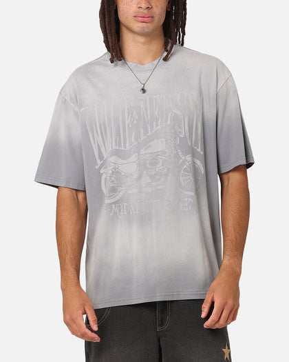 Willie Nelson Bike T-Shirt Washed Grey