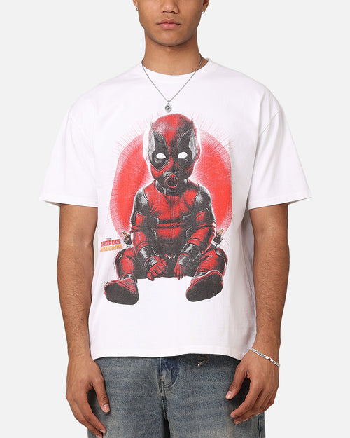 Goat Crew Marvel Deadpool Babypool Vintage T-Shirt White