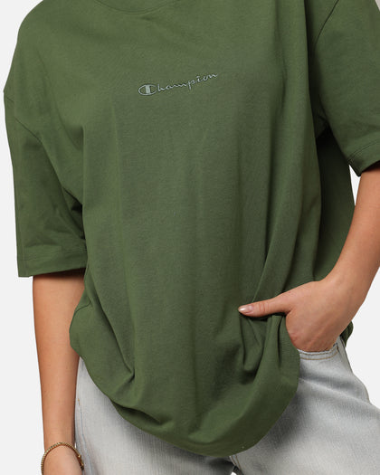 Champion Heritage New Script T-Shirt Green