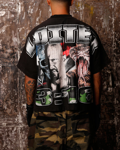 Loiter X WWE Stone Cold Vintage T-Shirt Vintage Black