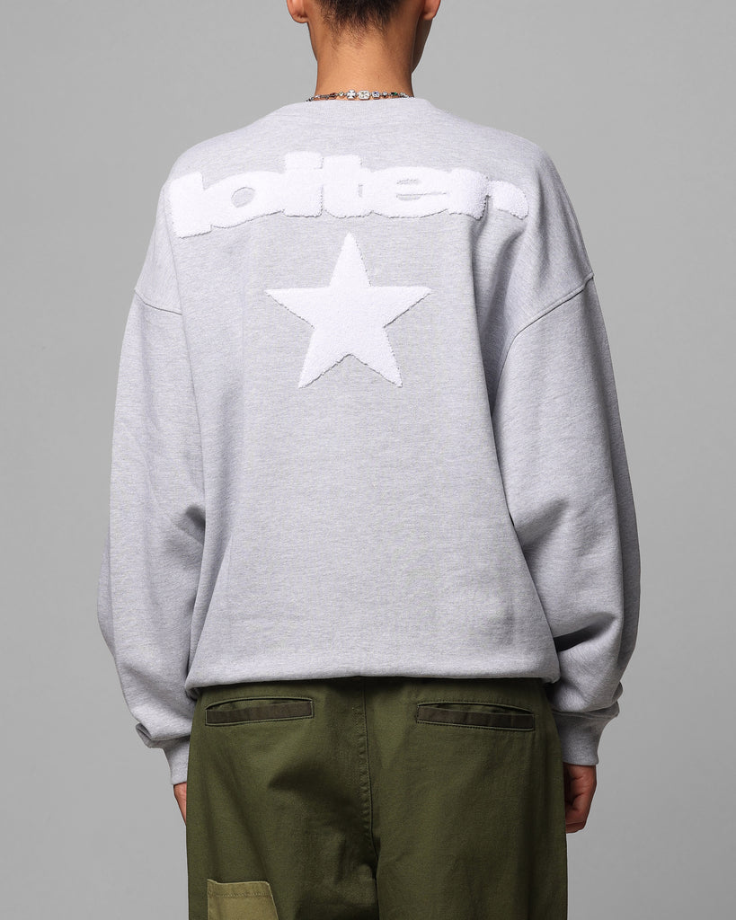 Loiter Premium Essentials Crewneck Grey Marle | Culture Kings