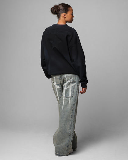 Loiter Premium Essentials Crewneck Washed Black