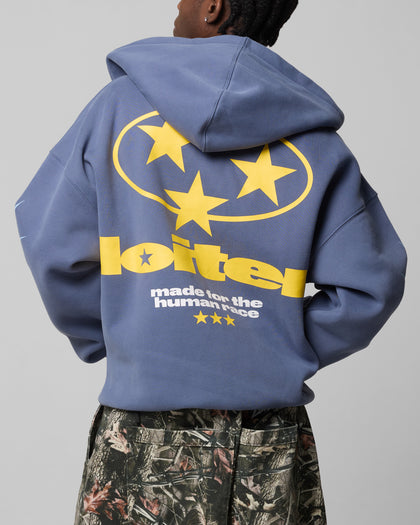Loiter Solar Zip Hoodie Blue