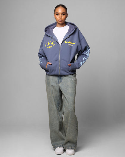 Loiter Solar Zip Hoodie Blue