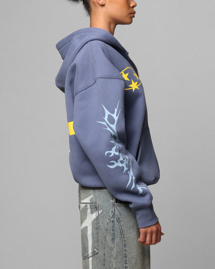 Loiter Solar Zip Hoodie Blue