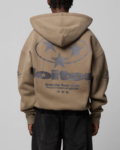 Loiter Solar Zip Hoodie Brown