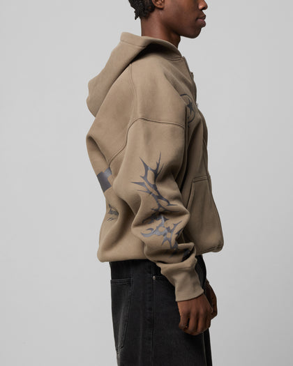 Loiter Solar Zip Hoodie Brown