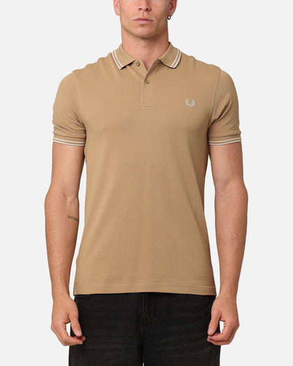 Fred Perry Twin Tipped Polo Shirt Warm Stone