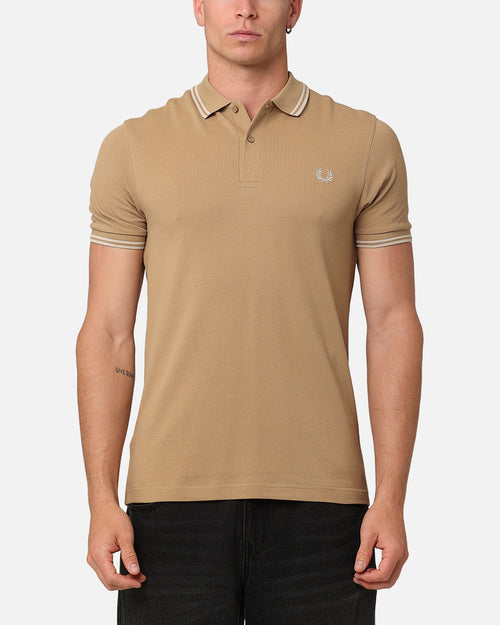 Fred Perry Twin Tipped Polo Shirt Warm Stone
