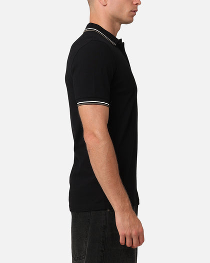 Fred Perry Twin Tipped Polo Shirt Black/Ecru