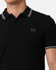 Fred Perry Twin Tipped Polo Shirt Black/Ecru