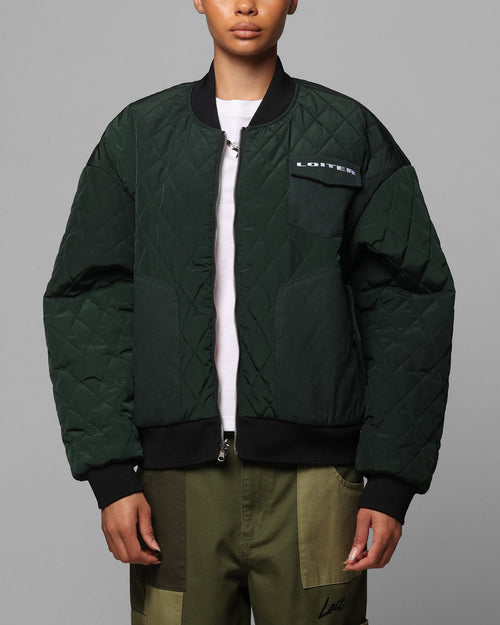 Loiter Cyber Reversible Bomber Jacket Red/Green