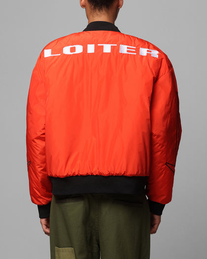 Loiter Cyber Reversible Bomber Jacket Red/Green