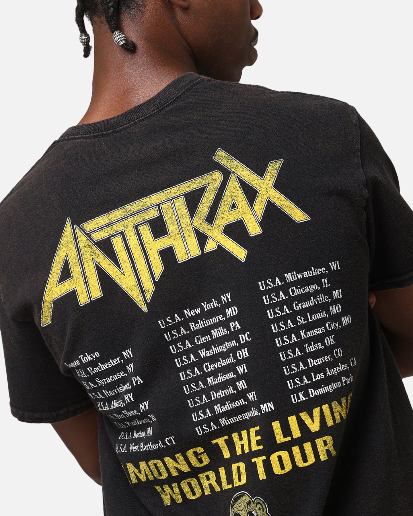 【未着用】ANTHRAX 2019 WORLD TOUR Tシャツ L ブラック Anthrax World Tour 2019 shirt | TShirtSlayer TShirt and
