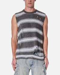 MNML Destroyed Pullover Shirt Black/White